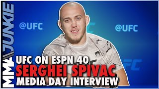 Serghei Spivac Plans To Take Next Leap With Quick Finish Of Augusto Sakai  UFC on ESPN 40 [upl. by Llevad]