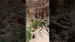 Havasupai Confluence with the Colorado River travel nature hiking waterfall [upl. by Brasca544]