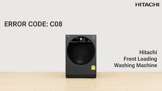 Hitachi Front Loading Washing Machine  Error Code C08 [upl. by Burnside]