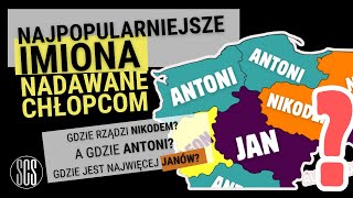 Najpopularniejsze imiona dla chłopców  Wojewódzka MAPA IMION [upl. by Ablem]