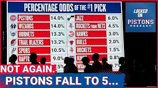 FALL TO FIVE AGAIN Detroit Pistons Lose NBA Draft Lottery Get Fifth Pick For Third Straight Year [upl. by Doomham]