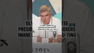 Olympic Committee President defends boxers Imane Khelif and Li Yuting [upl. by Anayeek323]