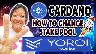 CARDANO HOW TO CHANGE STAKE POOL  YOROI WALLET  CCV3 POOL  TAGALOG  KRYPTOINVESTORPH [upl. by Enomahs]