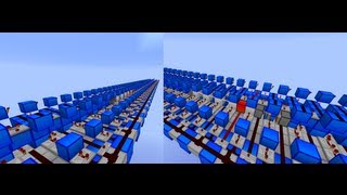 Minecraft Self Propelled Monorail  MagLev Using new Redstone Block [upl. by Orat313]