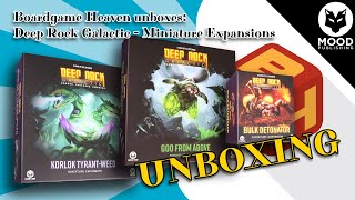 Board Game Heaven Unboxing 215 Deep Rock Galactic Miniature expansions Mood Publishing [upl. by Haran]