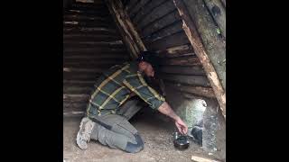 Building bushcraft shelter and outdoor cooking [upl. by Tullusus]