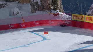 Mikaela Shiffrin 🇺🇸  big crash during the womens downhill race  Cortina dAmpezzo Jan26 2024 [upl. by Cheng]