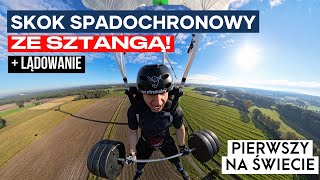 Robimy biceps skacząc z turbiny wiatrowej basejump spadochroniarze viralvideo [upl. by Nevi707]