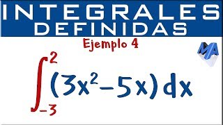 Integrales definidas  Ejemplo 4 [upl. by Saidnac]