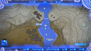 BotW077a  Map of Hateno Treasure amp Koroks  Necluda Sea Tarm Point Wintre Island Kitano Bay [upl. by Skipp]