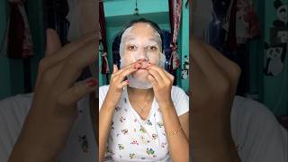 Sheet mask😷জ্বরের পর আমার মুখের অবস্থা খারাপ 🥹 shorts minivlog [upl. by Osrit]