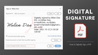 How to Sign PDF with Digital Signature Certificate in Adobe Acrobat Reader [upl. by Amilah838]