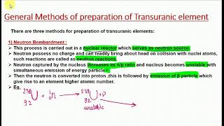 Actinides Methods of preparation of transuranic element [upl. by Gusella]