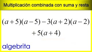 Multiplicación de polinomios combinada con suma y resta OMP 428 [upl. by Adeirf]