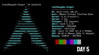 Installing Arch Linux until i get a girlfriend  Day 5 [upl. by Doi]