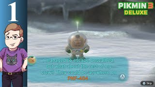 Lets Play Pikmin 3 Deluxe Blind Part 1  Day 1 Stranded On Planet PNF404 [upl. by Latnahs828]