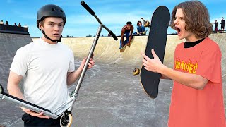 This Skatepark Banned Scooters I Rode Mine Anyway [upl. by Enivid884]