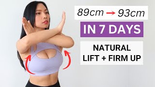 How I lift my breasts up 4 cm in 7 days intense workout to give your bustline a natural lift [upl. by Anitsej]