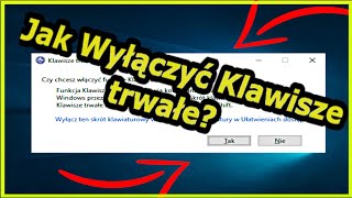 Jak wyłączyć klawisze trwałe [upl. by Soulier]