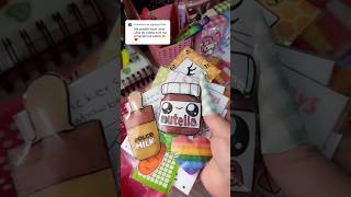 Nutella Nails 🤎✨ Packing Orders ASMR Fake papernails nailsdesign packingorder stationery [upl. by Medora]