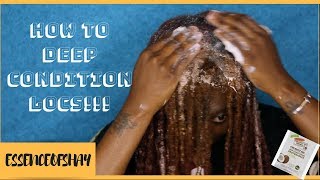 HOW TO DEEP CONDITION LOCSDREADLOCKS I PALMERS REVIEW I ESSENCEOFSHAY [upl. by Morril368]