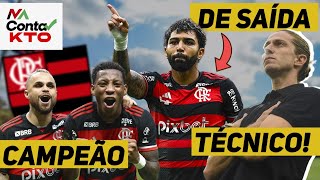 FLAMENGO CAMPEÃO  GABIGOL FORA DO MENGÃO  COBRANÇA NO DESEMBARQUE [upl. by Yenruoc164]