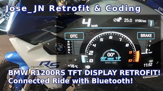 BMW R1200RS  R1200GS Connected Ride Retrofit TFT Display with Bluetooth [upl. by Berrie622]