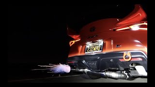 Tomei exhaust on Mk5 SupraBig Flames [upl. by Erdne]