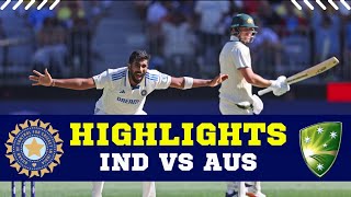 IND Vs AUS Highlights  India vs Australia 1st Test Day 1 Full Match Highlights  IND Vs AUS [upl. by Kerrie]