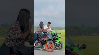 Mere Dono Bike Ek Sath Ride Pe Jana Chahti Hai 😍🏍️ shorts ktm zx10r [upl. by Halette]