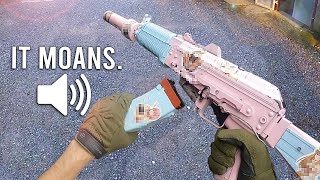 Weeb Brings MOANING Anime Gun to Airsoft Game [upl. by Dnalyram]