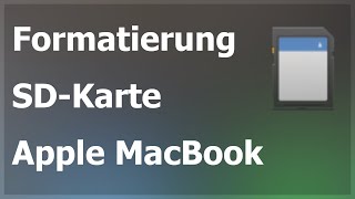 SDKarte Festplatte auf MacBook formatieren  Apple MacOS Catalina 2020 [upl. by Niwred]