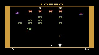 Galaxian Atari 2600 Gameplay [upl. by Ahsatsana]