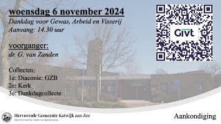 06112024 1000u dr G van Zanden [upl. by Hareemas]