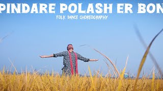 Pindare Polasher Bon পিনদারে পলাশ এর বন  Folk dance choreography folksong dance youtube [upl. by Euqina]