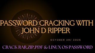 Password Cracking With JOHN THE RIPPER crack rar zip pdf and Linux OS Password [upl. by Trinee151]