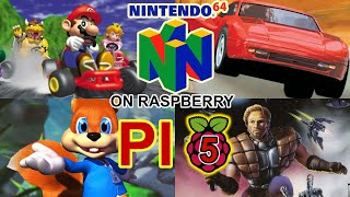 Testing N64 emulation on Raspberry Pi 5 64bit Nintendo 64 [upl. by Xirdnek]