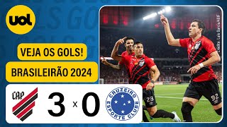 ATHLETICO 3 X 0 CRUZEIRO  BRASILEIRÃO 2024 VEJA OS GOLS DE PABLO JULIMAR E NIKÃO [upl. by Hedaza282]