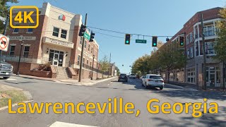 Driving in Downtown Lawrenceville Georgia  4K60fps [upl. by Aicire221]