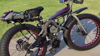 Custom Motorized Fat Tire Bike With Jackshaft Kit Explained [upl. by Ihcehcu]