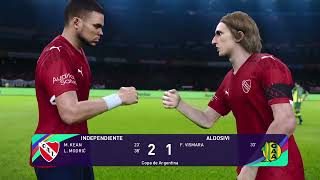 Copa Argentina 4tos  Independiente 2 vs Aldosivi 1  eFootball PES 2021 Dif Leyenda [upl. by Mavis753]