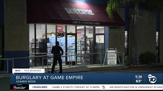 Police investigate Kearny Mesa game store breakin [upl. by Kalli]