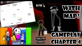 Color or Die Chapter 4 Gameplay with Map 2 Endings No Hidden Areas Door order in Description [upl. by Four]