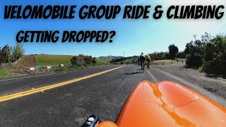 Velomobile Speed vs Road Bike Group Ride with Climbing Hills 2022 [upl. by Anirbac]