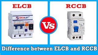 ELCB vs RCCB  Difference Between ELCB and RCCB [upl. by Ellenad]