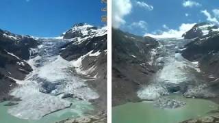 Trift Glacier in Switzerland  before and after global warming [upl. by Honig]