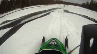 The Best Snowmobile River Ride Ever [upl. by Camella289]