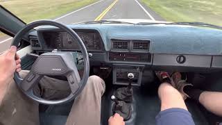 1987 Toyota Pickup Turbo acceleration [upl. by Orlan]