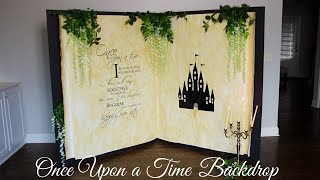 Once Upon a Time Story Book Backdrop Tutorial  Dollar Tree DIY Backdrop [upl. by Loree398]