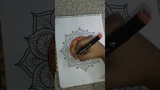 Come color Mandala with me part  4 relaxing satisfying art artist [upl. by Kusin851]